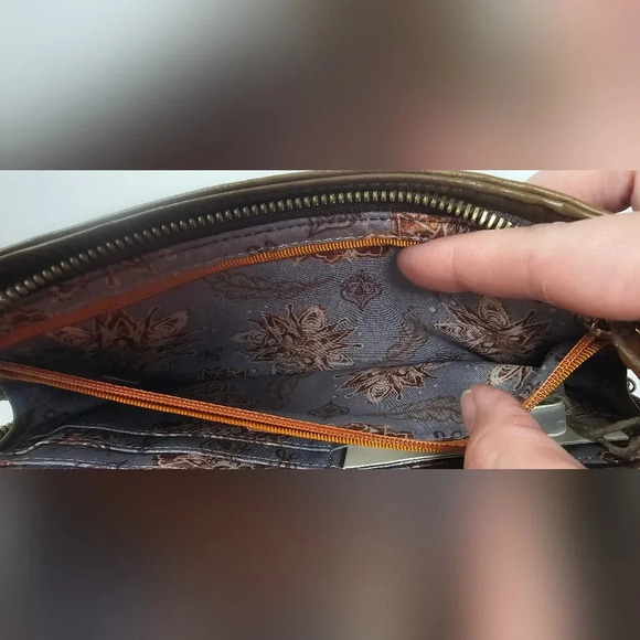 HOBO Vintage Hide Embossed Mink Leather Wristlet NWT $118 - Picture 13 of 16